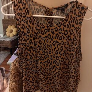 Banana Republic Brown Leopard Print Blouse